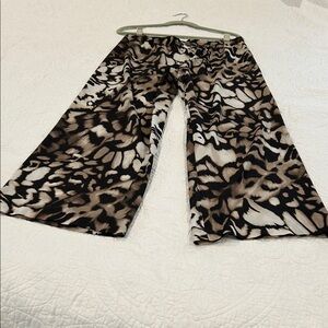 Calvin Klein animal Print Wide-Leg Pants